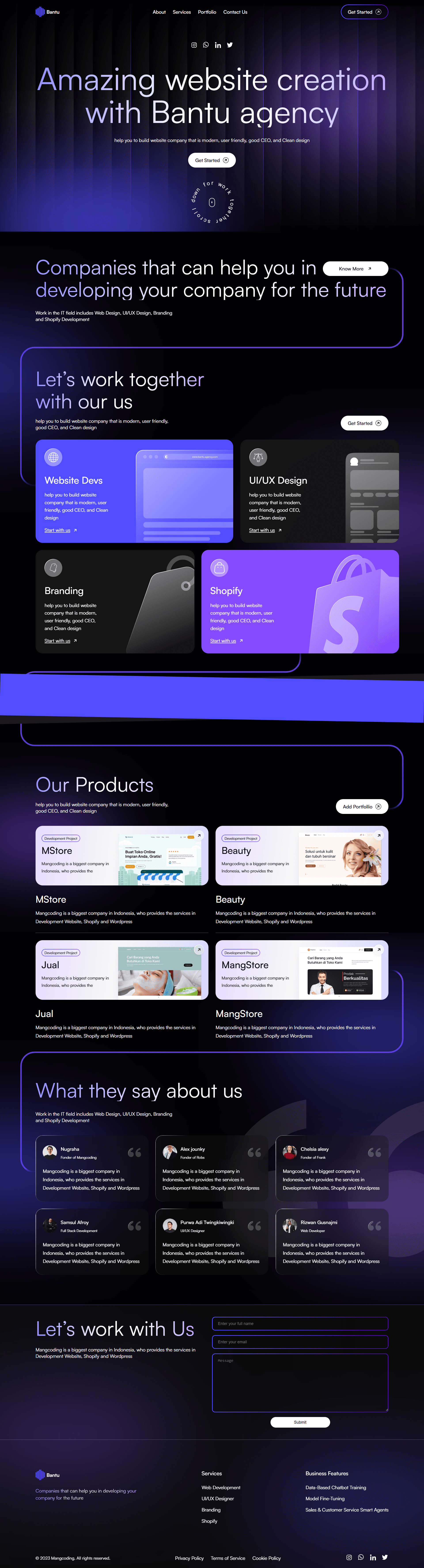 Bantu IT Services & Creative Agency Landing Page Image 2 Bantu IT Services & Creative Agency Landing Page Image 2