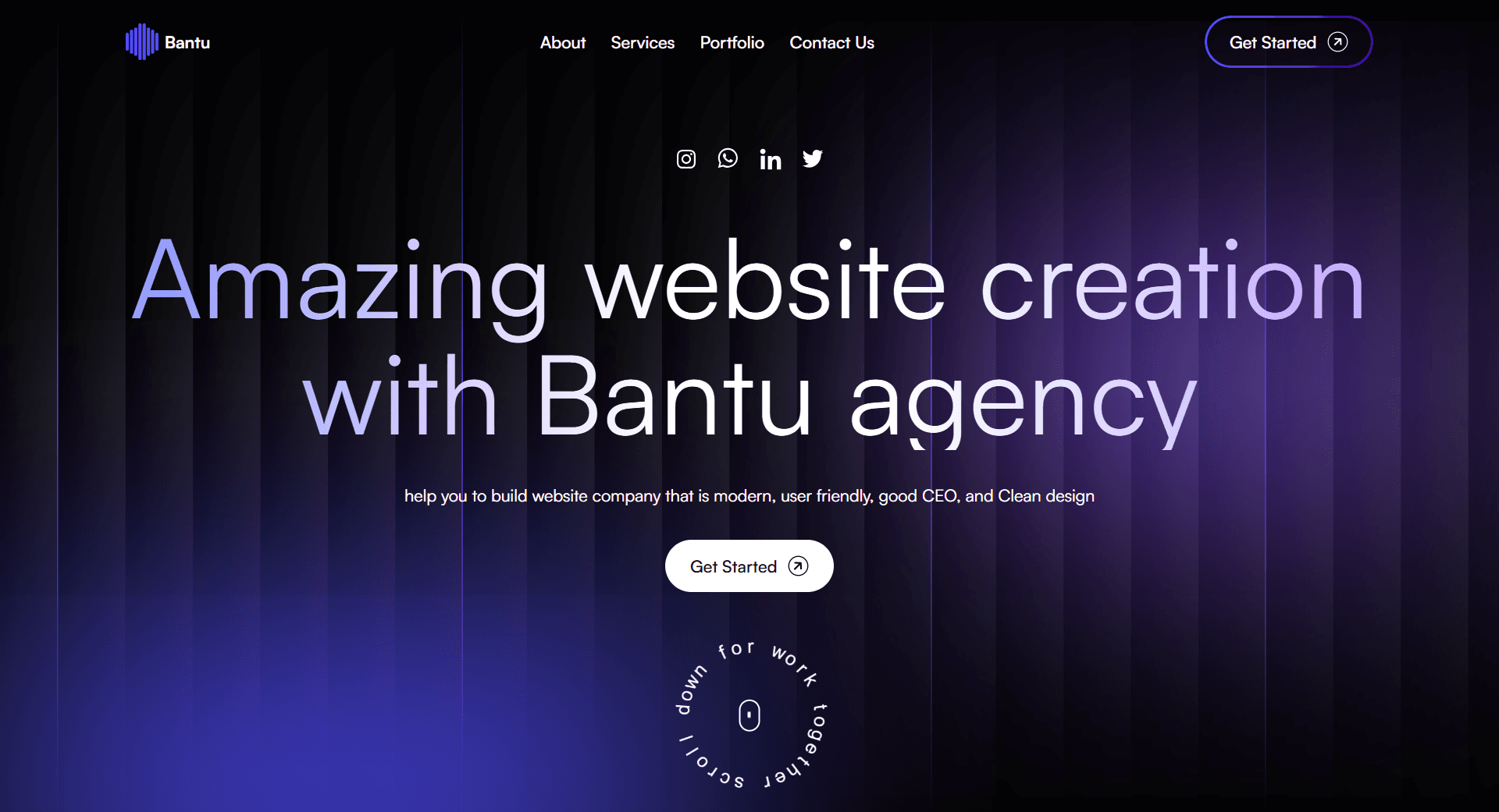 Bantu IT Services & Creative Agency Landing Page Bantu IT Services & Creative Agency Landing Page